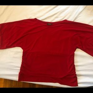 Lane Bryant Tops - Red top; flared sleeves, ruched mid-section Lane Bryant Tops - Red top; flared sleeves, ruched mid-section